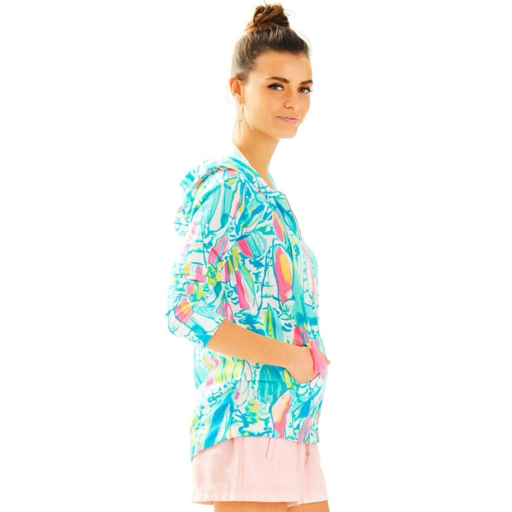 Lilly Pulitzer Nwot Beach & Bae Mooring Hoodie || Large View 3
